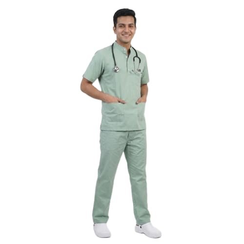 Men's Medical Scrub suit, mandarian collar, Short Sleeve, china collar - Image 7
