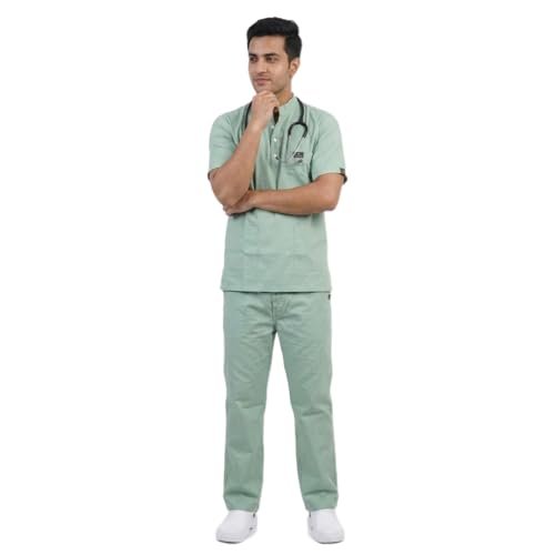 Men's Medical Scrub suit, mandarian collar, Short Sleeve, china collar - Image 4