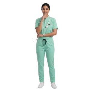 Uddesha Medical Scrub Suit for Doctors, Green, China Collar