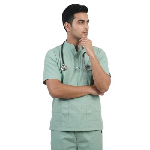 Men's Medical Scrub suit, mandarian collar, Short Sleeve, china collar - Image 6