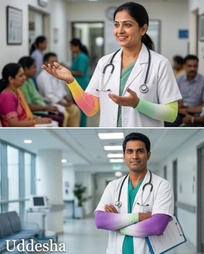Double Coloured Arm Sleeves, 1 Pair - Image 9