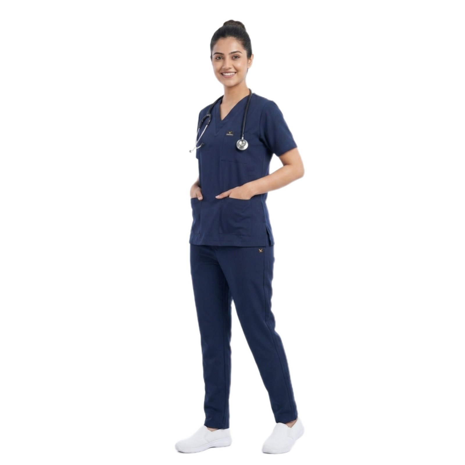 Scrub Suit for Women | 5 Pocket | V Neck Top & Bottom Set | Short Sleeves | - Image 6